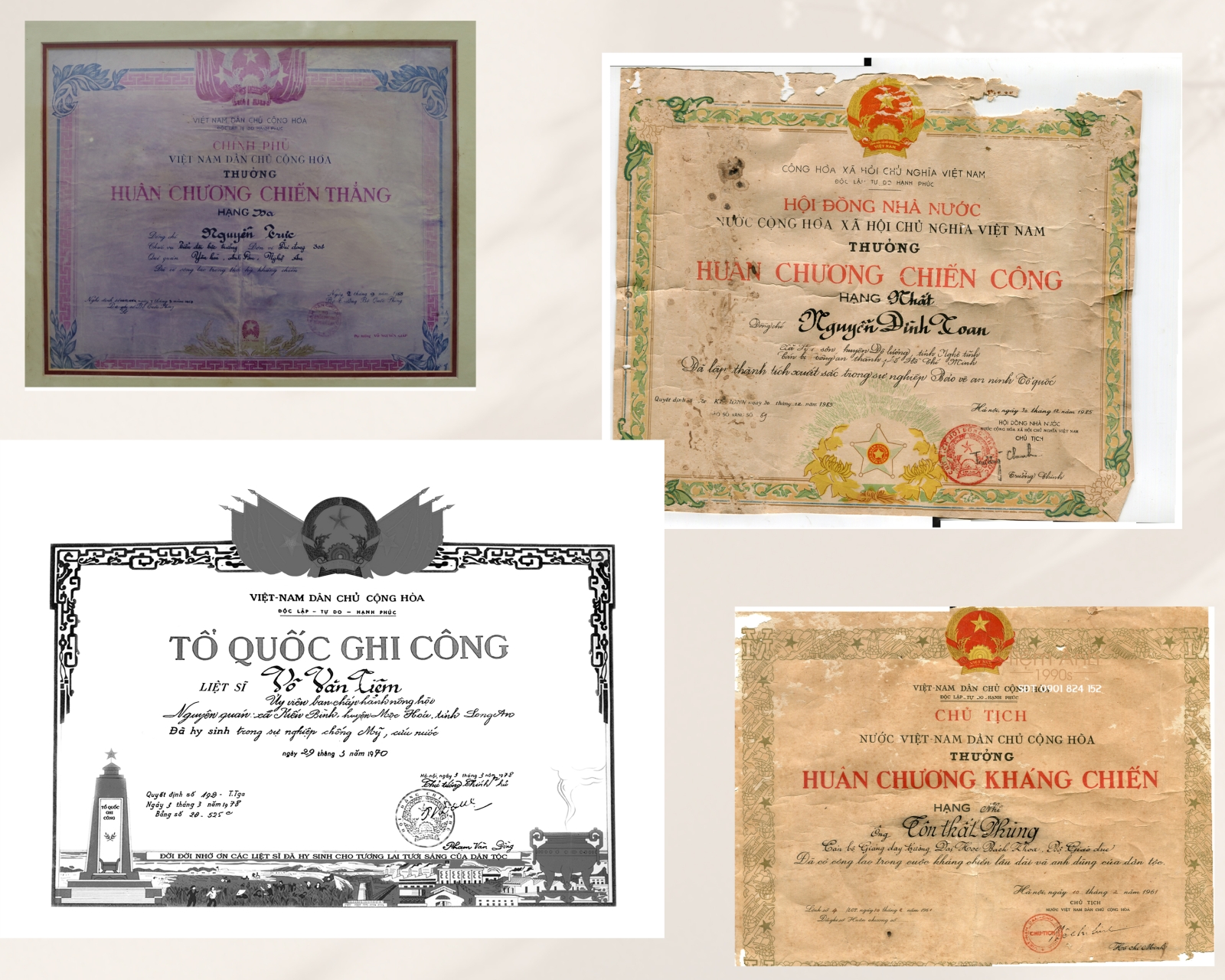 Bằng khen cũ rách hỏng 