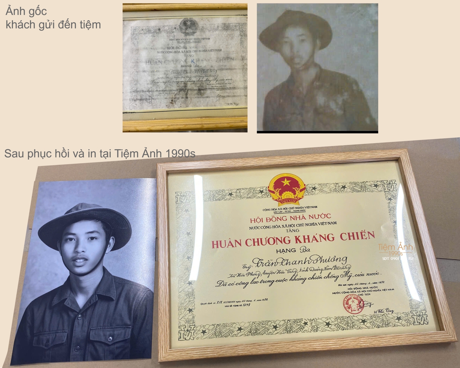 Dịch vụ phục hồi huân chương kháng chiến cũ kỷ niệm 
