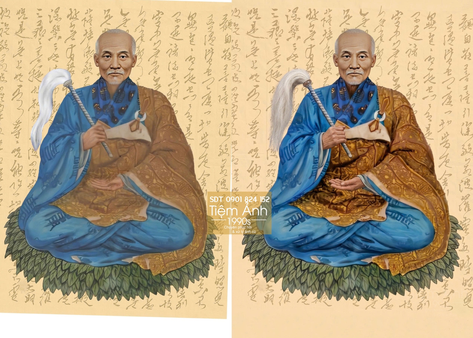 Giữ nguyên mẫu trang phục khi làm ảnh thờ 