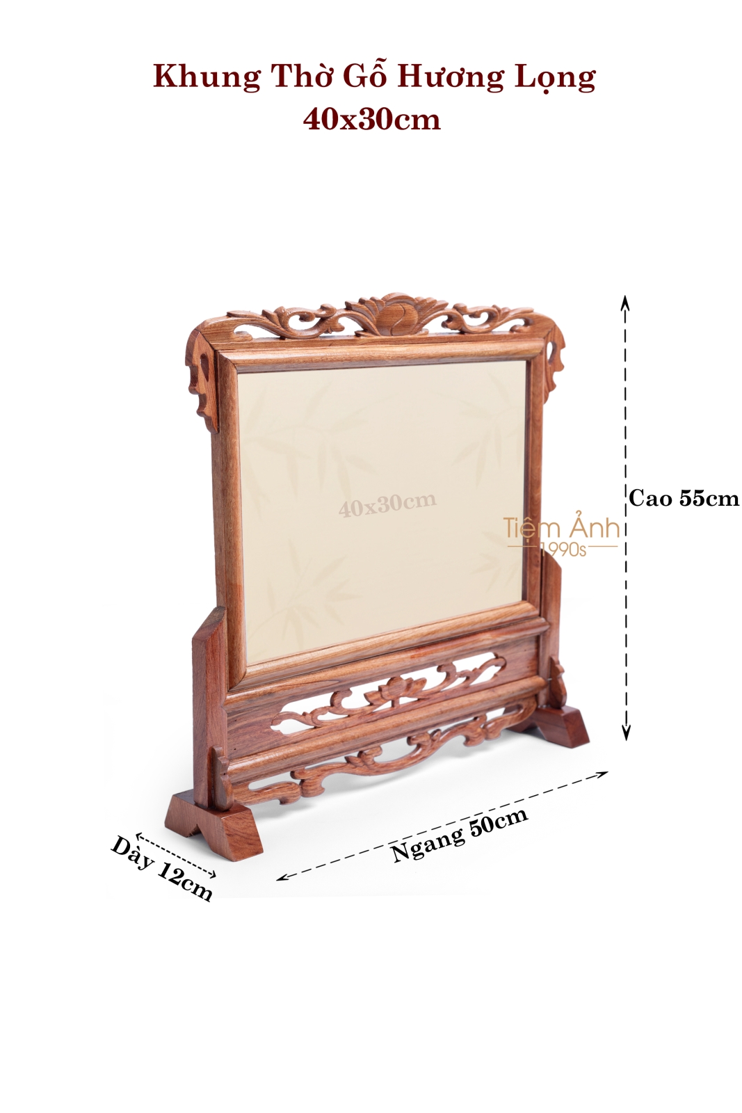Khung thờ gỗ hương long 40x30cm