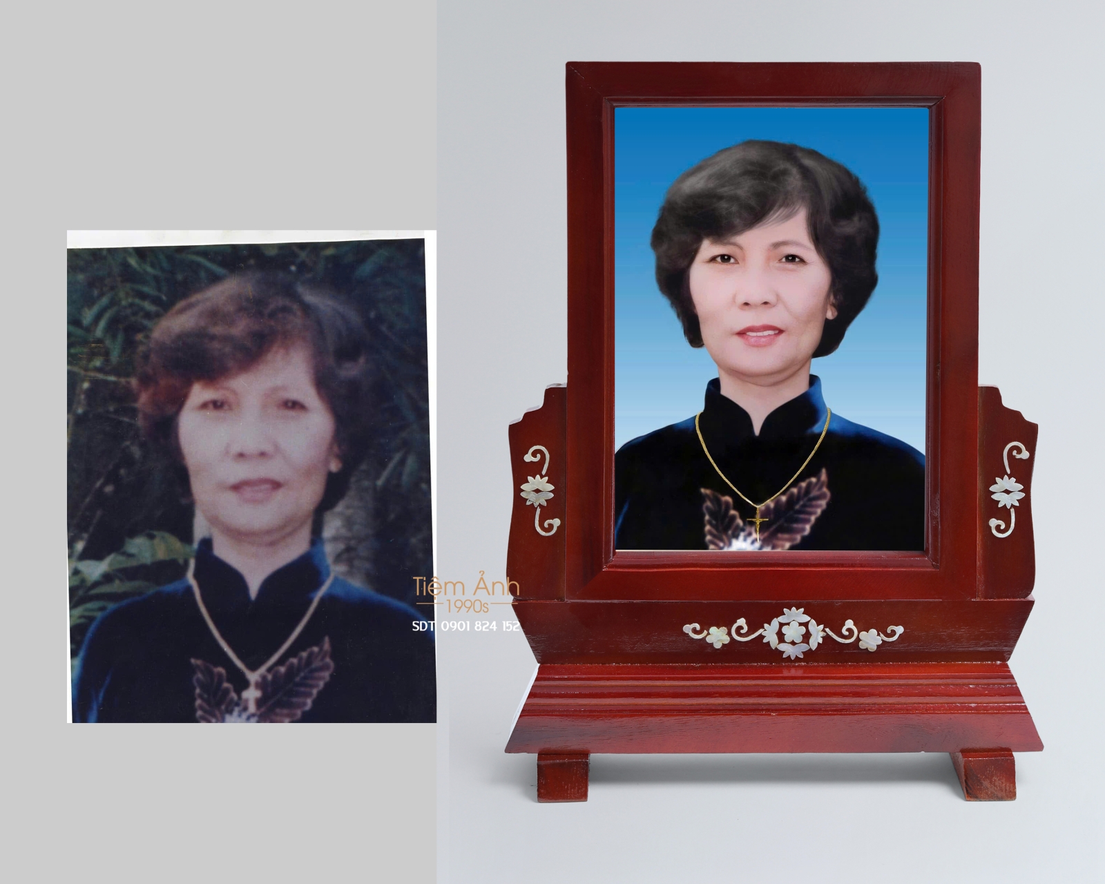 Khung ảnh thờ đẹp cho bàn thờ gia tiên