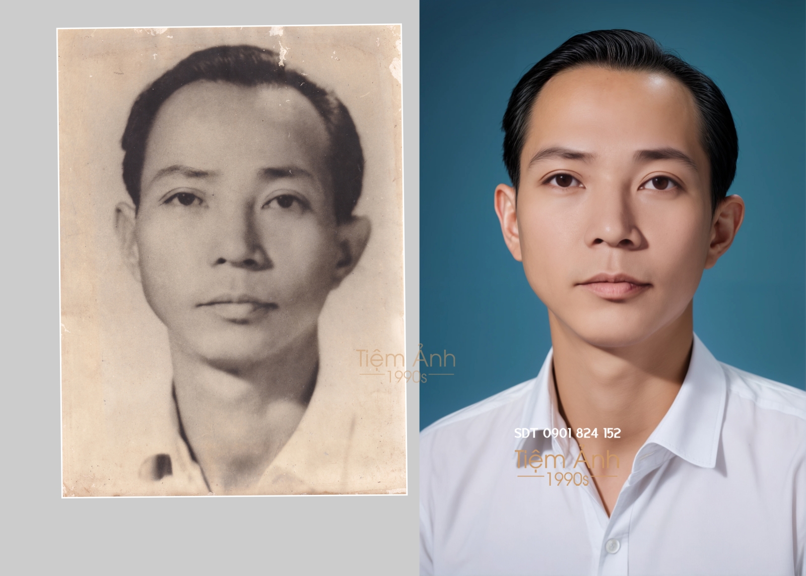 Ảnh cũ được làm rõ khuôn mặt, cân chỉnh màu da và thay nền chân dung trang trọng.jpg
