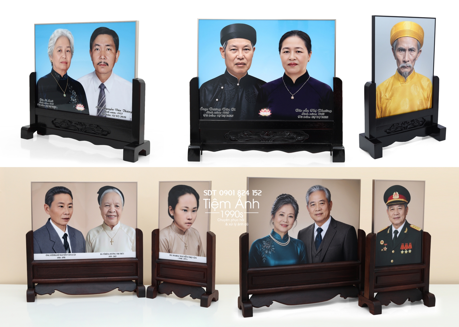 Mẫu ảnh thờ titan tại Tiệm Ảnh 1990s