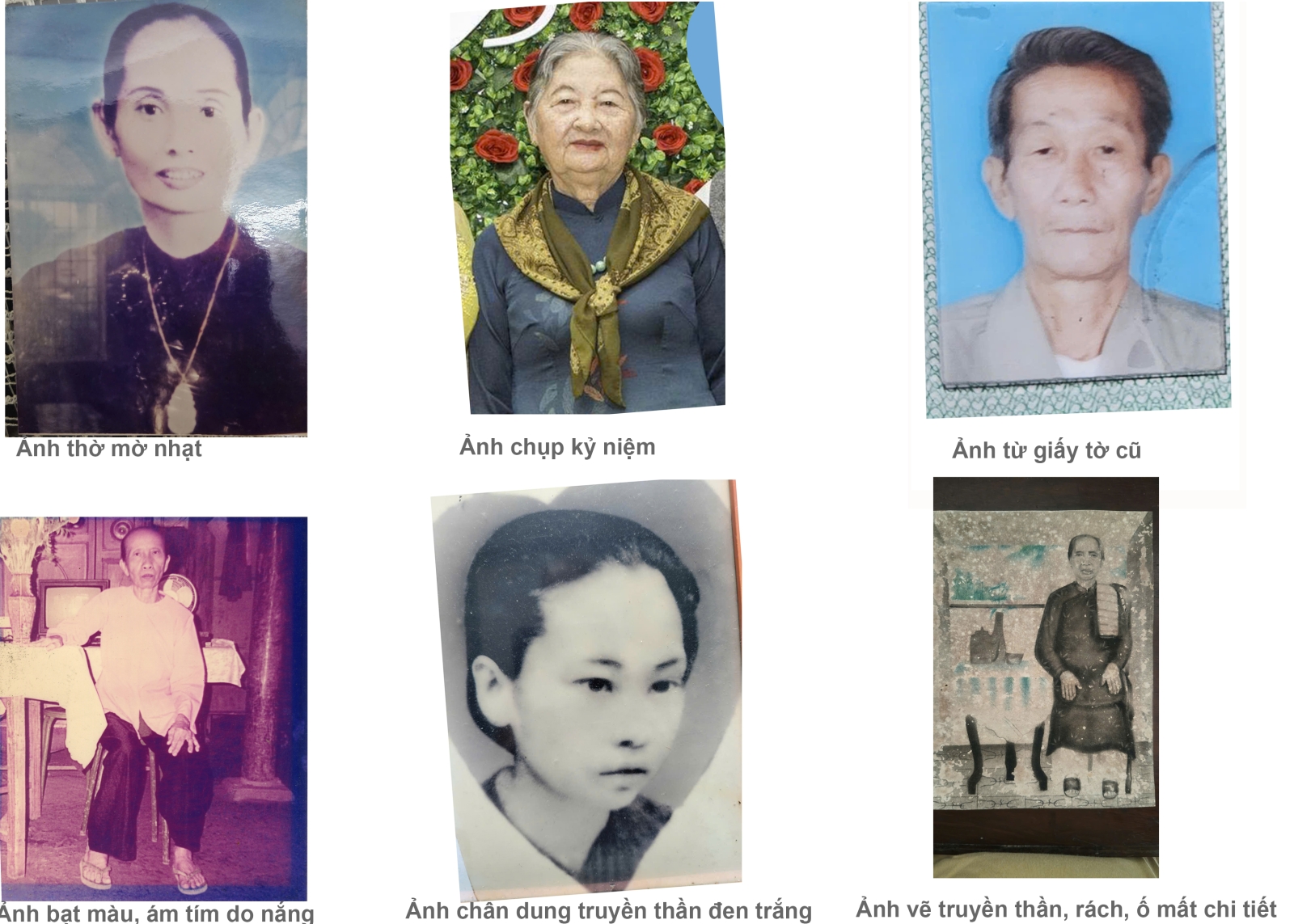Tình trạng ảnh cũ thường khi làm ảnh thờ