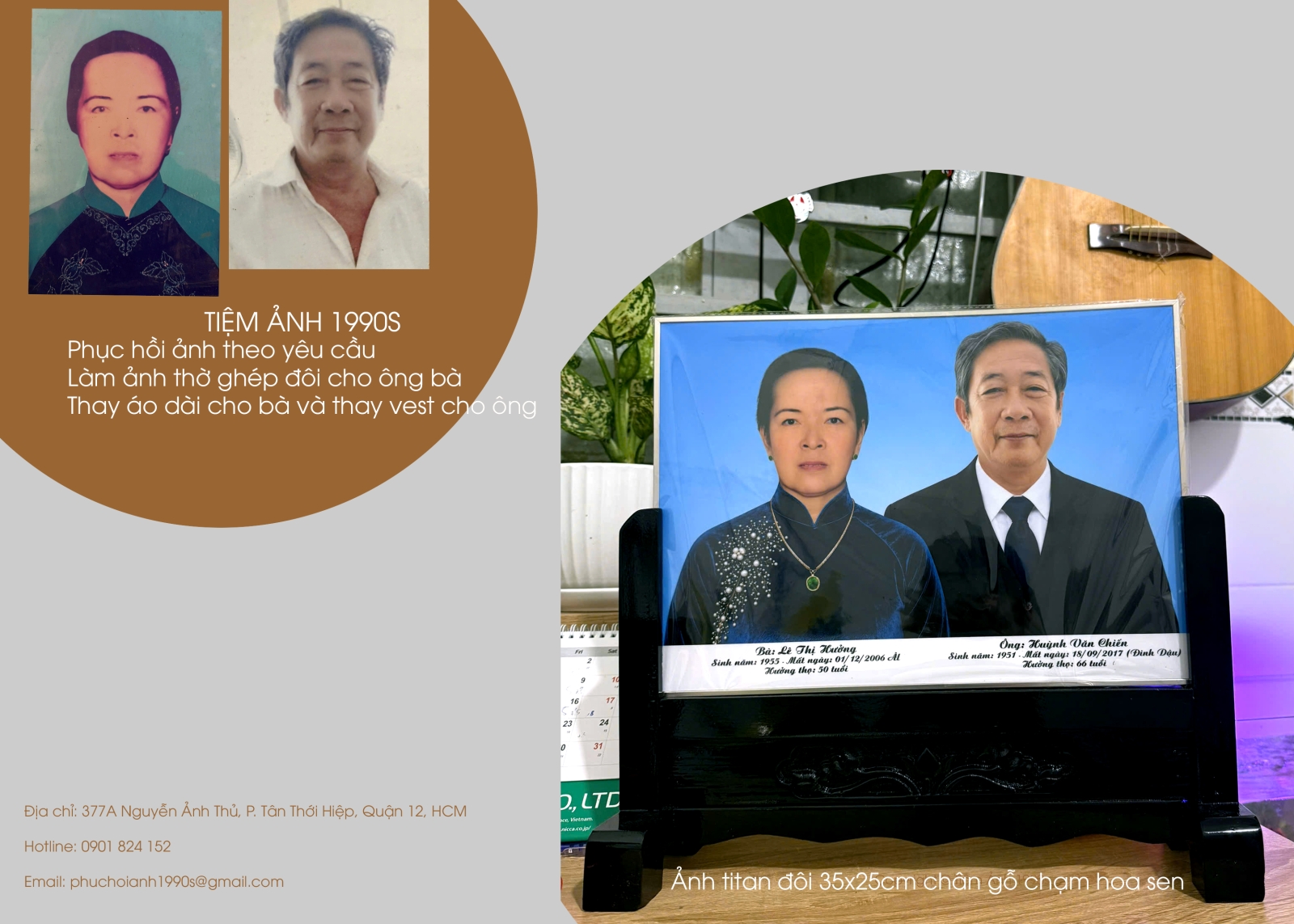 Làm ảnh thờ trước tết theo yêu cầu của gia đình 