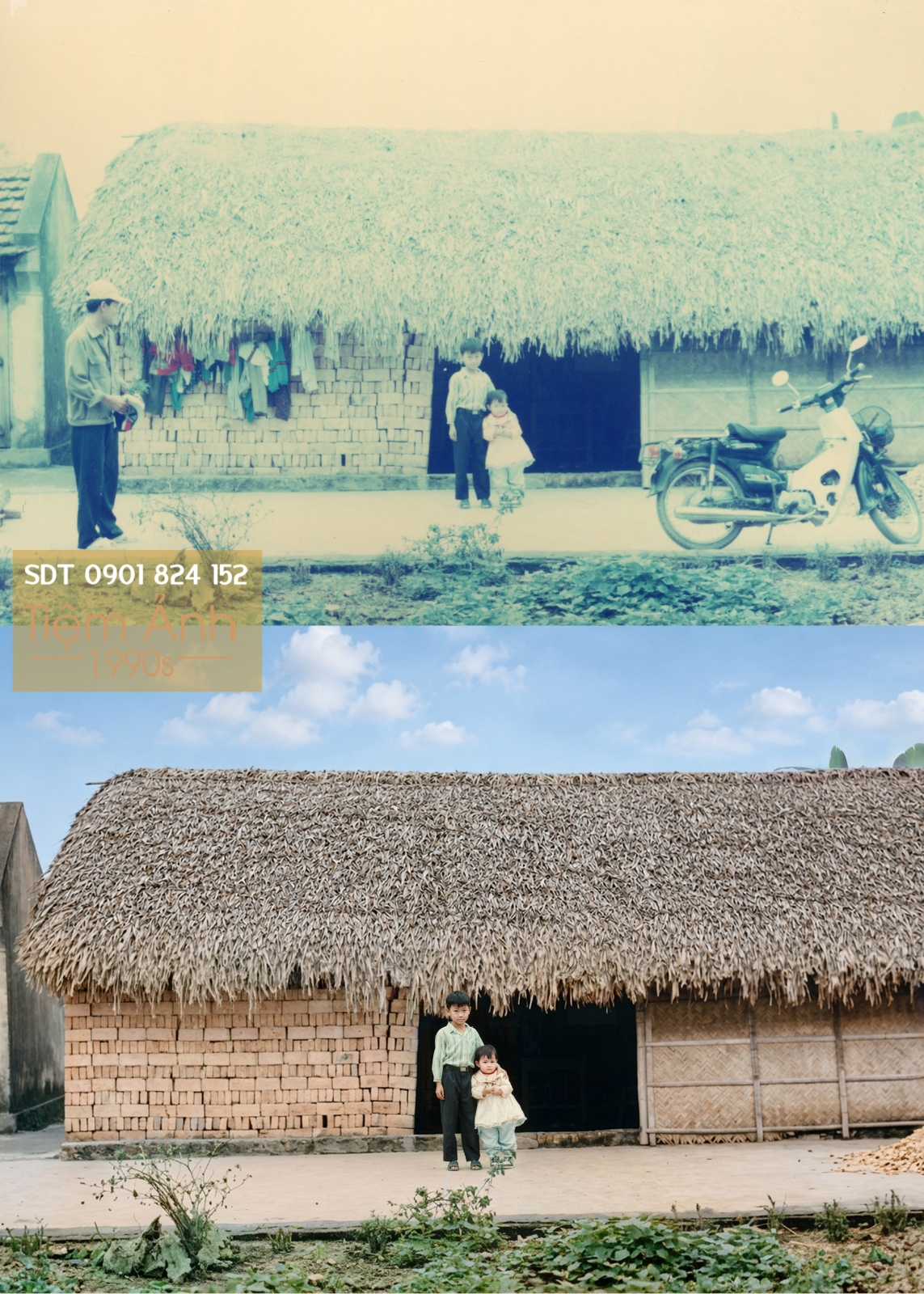 Phục hồi ảnh cũ tại Tiệm Ảnh 1990s đẹp trước khi in