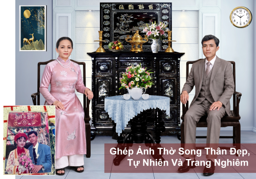 Ghép Ảnh Thờ Song Thân Đẹp, Tự Nhiên Và Trang Nghiêm