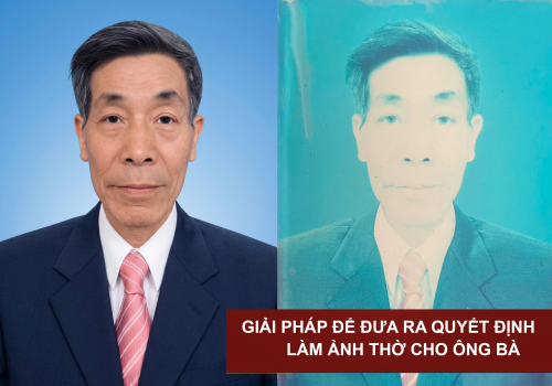 Giải pháp khi làm ảnh thờ ông bà từ ảnh cũ