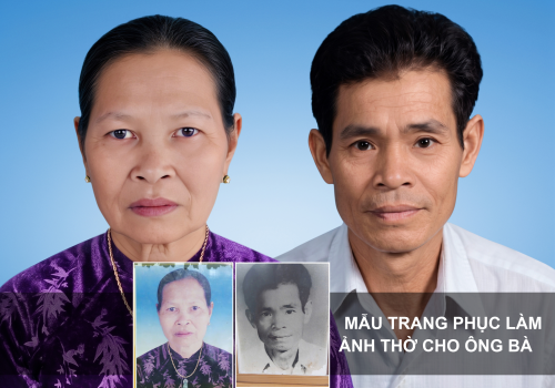 Mẫu trang phục làm ảnh thờ cho ông bà 