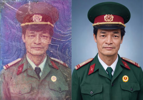 Phục hồi ảnh cũ bị tím bạc màu