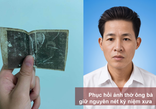 phục hồi ảnh thờ ông bà giữ nguyên nét kỷ niệm xưa