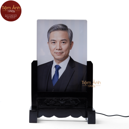 Ảnh Thờ Pha Lê  Nền Xám Size 20x30cm