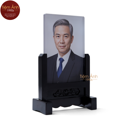 Ảnh Thờ Pha Lê  Nền Xám Size 20x30cm