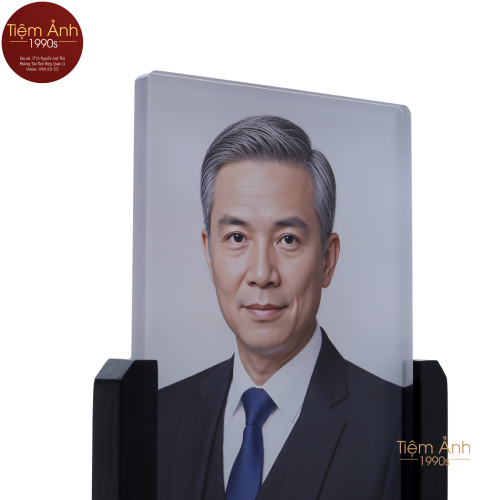 Ảnh Thờ Pha Lê  Nền Xám Size 20x30cm