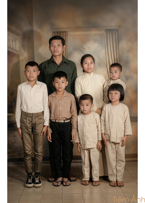 Phục Hồi Ảnh Gia Đình - Tập Thể Đông Người